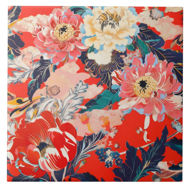 百花繚乱 Reimagined2 Fliese (Vorderseite)