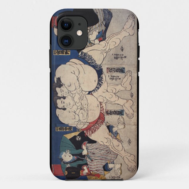 相撲, 国芳 Sumo-Wrestling, Kuniyoshi, Ukiyo-e Case-Mate iPhone Hülle (Rückseite)