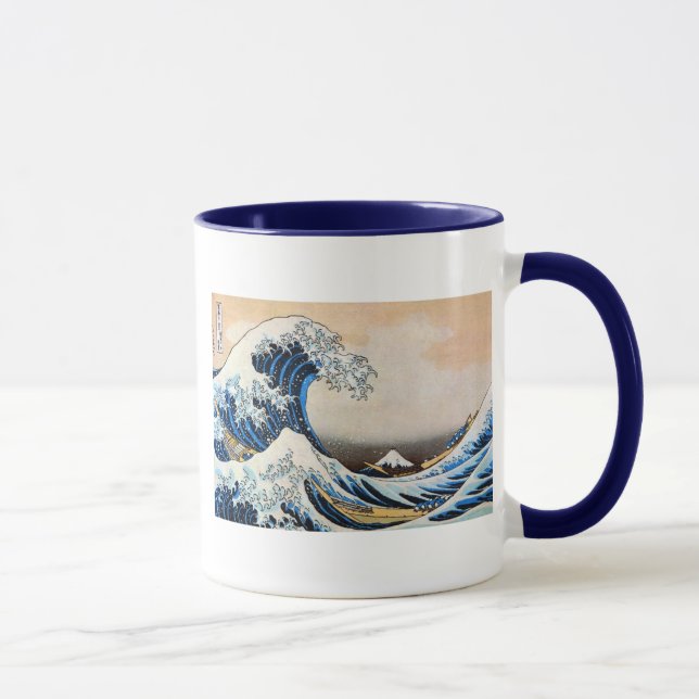 神奈川沖浪裏, 北斎 große Welle, Hokusai Tasse (Rechts)