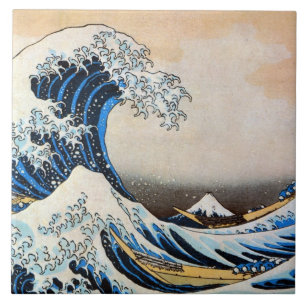 神奈川沖浪裏, 北斎 große Welle, Hokusai, Ukiyo-e Fliese