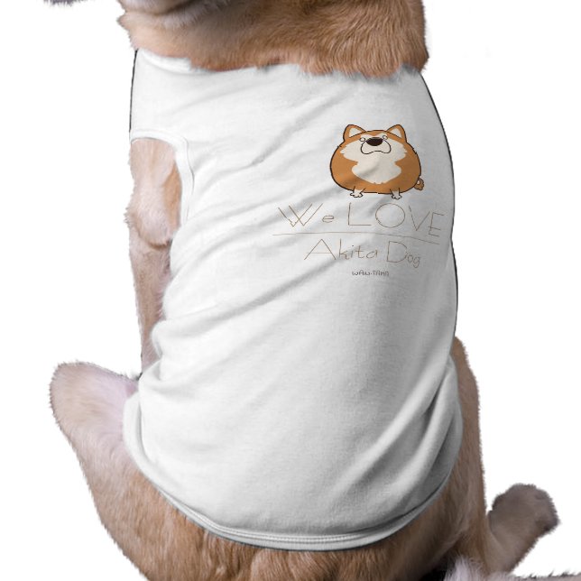 秋田犬 "あきたま(レッド)" SHIRT (Schwarz)