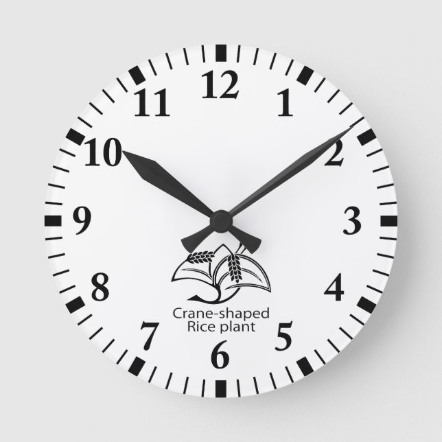 稲 鶴 RUNDE WANDUHR (Vorderseite)