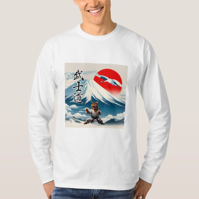 空手ねこ T-Shirt (Vorderseite)