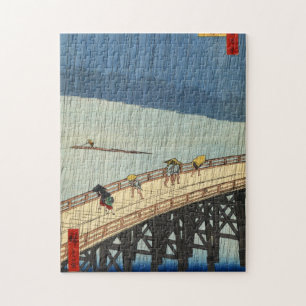 突 然 雨, 広 plötzlicher Regen, Hiroshige, Ukiyo-e, 重 Puzzle
