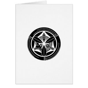 竹 の 丸 に 羽 雀 三