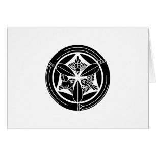 竹 の 丸 に 羽 雀 三