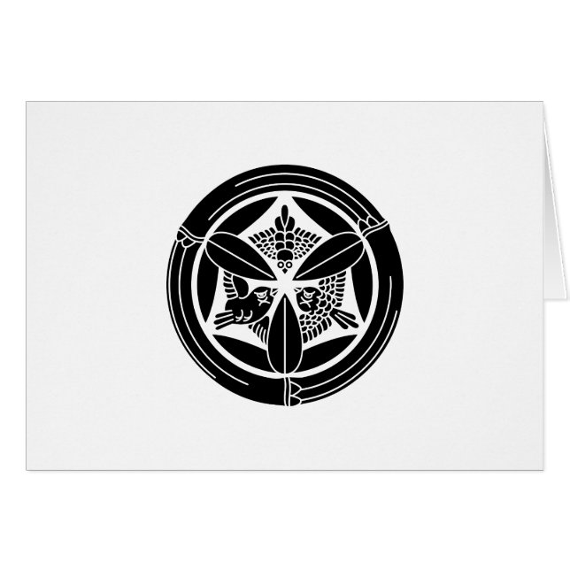 竹 の 丸 に 羽 雀 三 (Vorderseite (Horizontal))