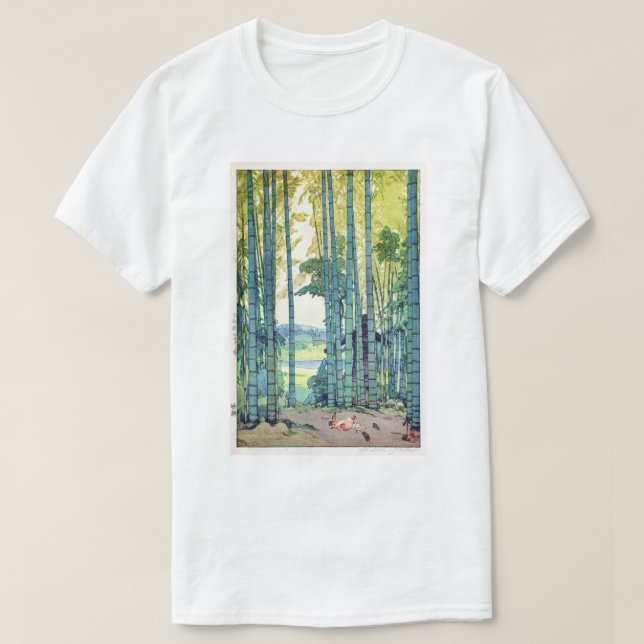 竹 林, Bambushain, Hiroshi Yoshida, Holzschnitt T-Shirt (Design vorne)