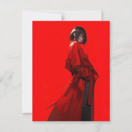 紅/RED Invitation Card | 東京娘 GenerativeAI Einladung