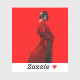 紅/RED Seal | 東京娘 GenerativeAI Aufkleber