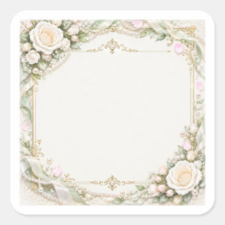 結婚式招待状 QUADRATISCHER AUFKLEBER