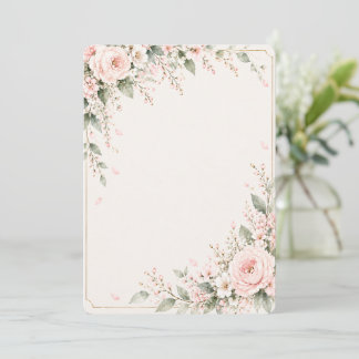 結婚式 招待状 エレガント 花 上品 EINLADUNG