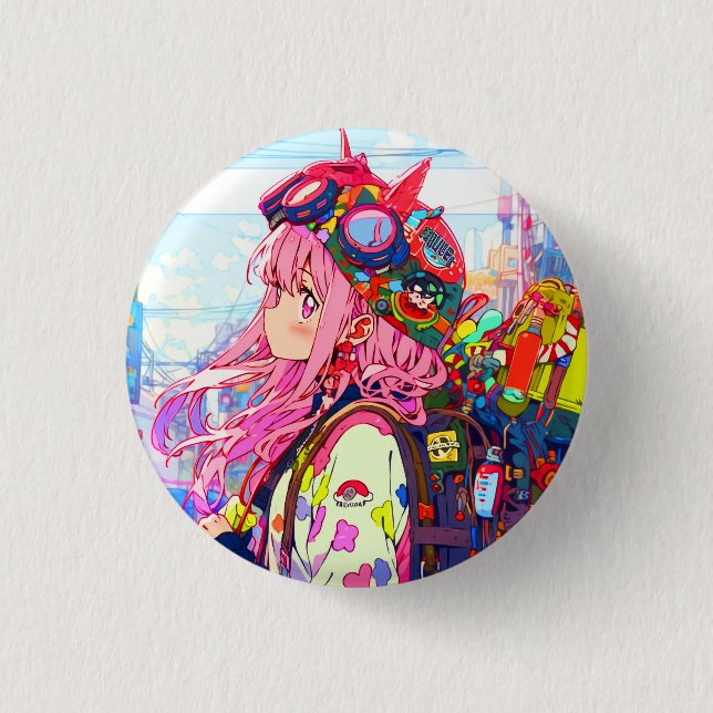 缶バッジ｜VACHABORG グッズ「トレジャーバックパッカー」 BUTTON (Vorderseite)