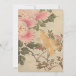 美しい花と鳥の絵　ビンテージアート　日本画 EINLADUNG