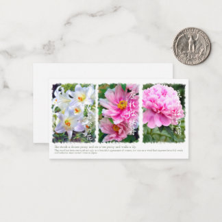 美人に例えられる花々 [花] MITTEILUNGSKARTE