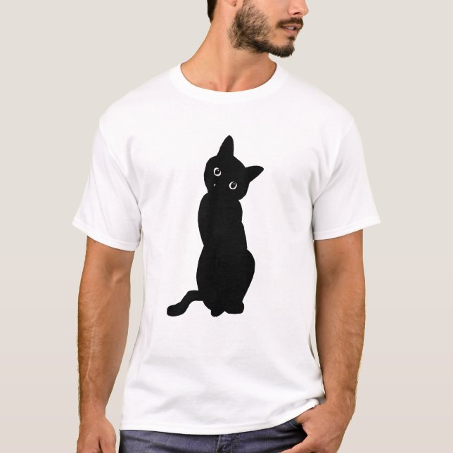 考える猫 T-Shirt (Vorderseite)