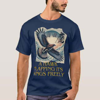 自由に羽ばたく鷹Tシャツ T-Shirt
