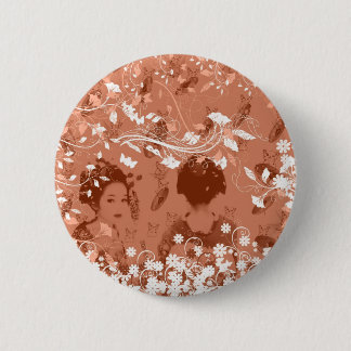 舞妓と花と招き猫 BUTTON
