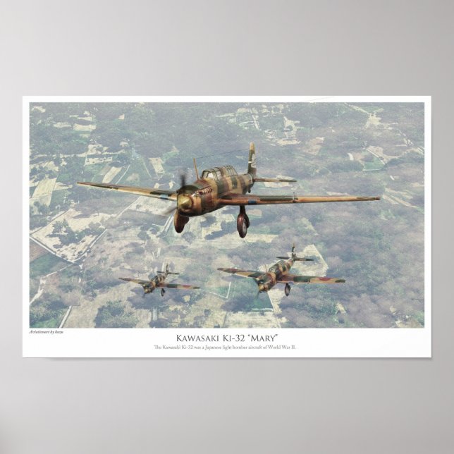 航 空 芸 ス タ"術Ki-32" Poster (Vorne)