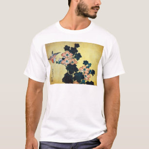 芙 蓉 雀, 北 Hibiskus Mutabilis und Sparrow, Hokusai T-Shirt