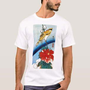 芙 蓉 鳥, 広 重 Bird & Mutabilis, Hiroshige, Ukiyo-e T-Shirt