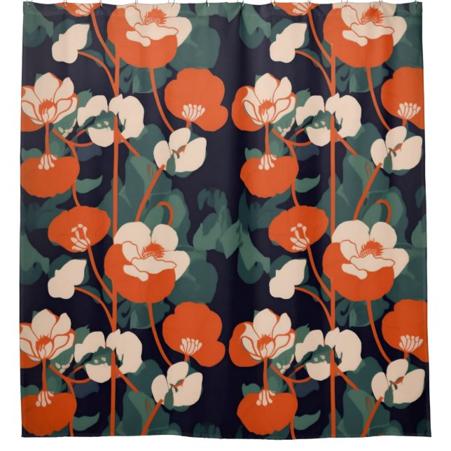花柄シャワーカーテン DUSCHVORHANG (Vorderseite)