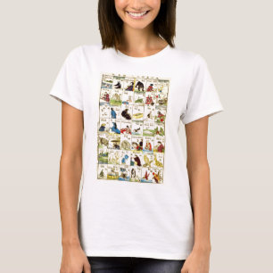 英 単 表, 亀 Tabelle 吉 englischen Wörter, Ukiyo-e T-Shirt