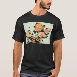 菊と蜂, 北斎 Chrysantheme und Biene, Hokusai T-Shirt