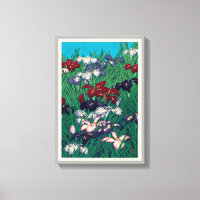 菖 蒲, Iris, Hasui Kawase, Woodcut