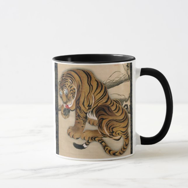 虎図, 若冲 Tiger, Jakuchu Tasse (Rechts)