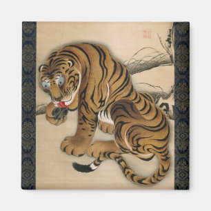 虎 図, 若 冲 Tiger, Jakuchu Magnet