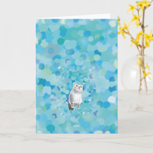 見上げる猫 KARTE (Gelbe Blume)