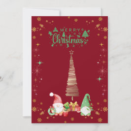 赤色かわいいサンタさんクリスマスカード♡  FEIERTAGSKARTE