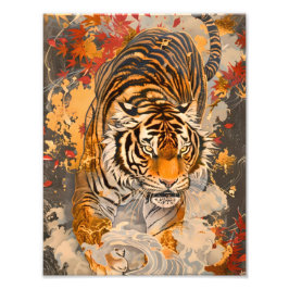 躍動感あふれる虎の一歩／A tiger full of motion Fotodruck