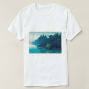 道 頓 堀 朝, Morgen in Dôtonbori, Hasui Kawase, Woodcu T-Shirt