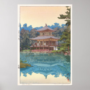 金 閣 寺, Kinkaku-ji, Hiroshi Yoshida, Woodcut Poster
