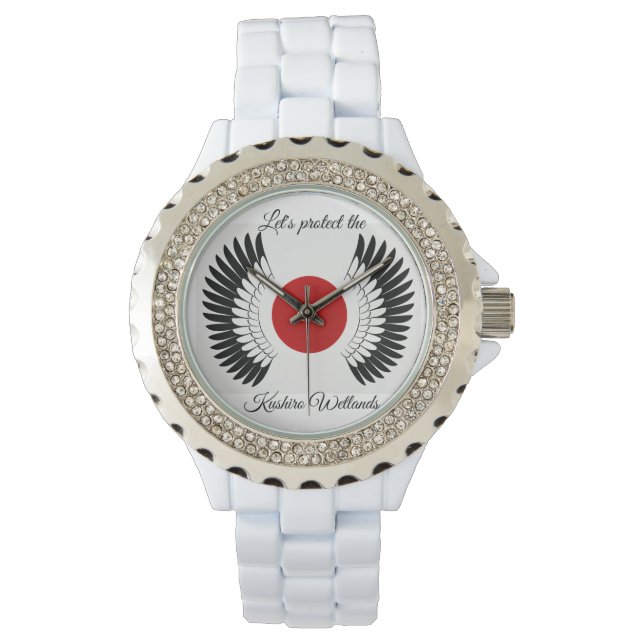 釧路湿原を守ろう! チャリティ・ウォッチ（Charity Watch） Armbanduhr (Vorderseite)