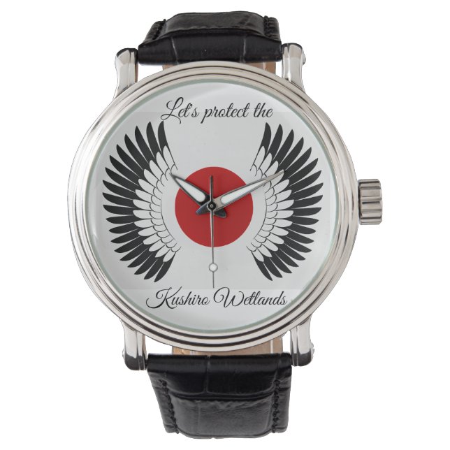 釧路湿原を守ろう! チャリティ・メンズウォッチ（Charity Watch） Armbanduhr (Vorderseite)