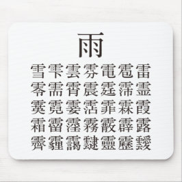 雨と雨冠の漢字 MOUSEPAD