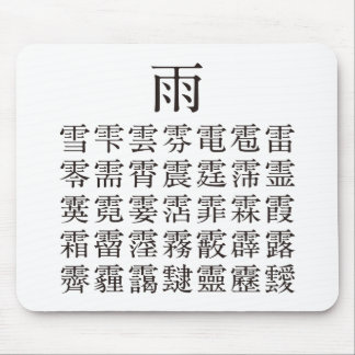 雨と雨冠の漢字 MOUSEPAD
