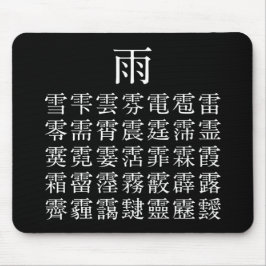雨と雨冠の漢字 MOUSEPAD
