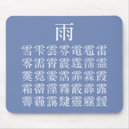 雨と雨冠の漢字 MOUSEPAD