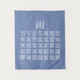 雨と雨冠の漢字 WANDTEPPICH