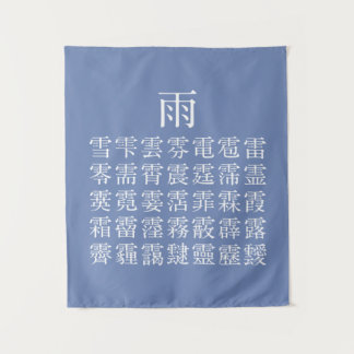 雨と雨冠の漢字 WANDTEPPICH