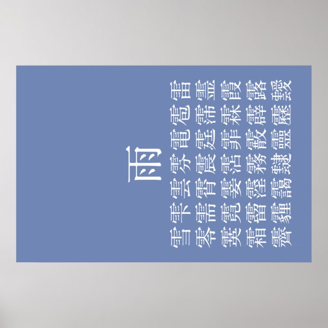 雨 と 雨 冠 漢 字 の POSTER (Vorne)