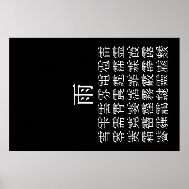 雨 と 雨 冠 漢 字 の POSTER (Vorne)