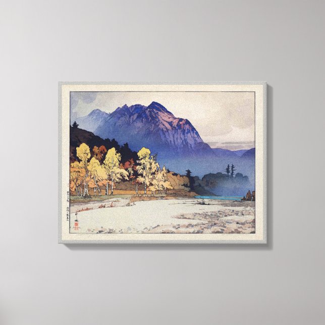 雨 の 穂 山, Hodaka-yama nach Regen, Yoshida, Woodcut, Leinwanddruck (Vorderseite)