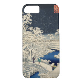 雪の太鼓橋, 広重 Snowy-Trommelbrücke, Hiroshige, Ukiyo-e Case-Mate iPhone Hülle