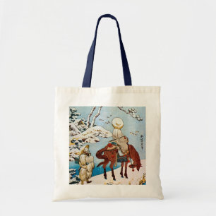 雪 の 人, 北 斎 Reisende in Snow, Hokusai, Ukiyo-e Tragetasche