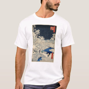 雪 の 太 橋, 広 重 Snowy Drum bridge, Hiroshige, Ukiyo-e T-Shirt